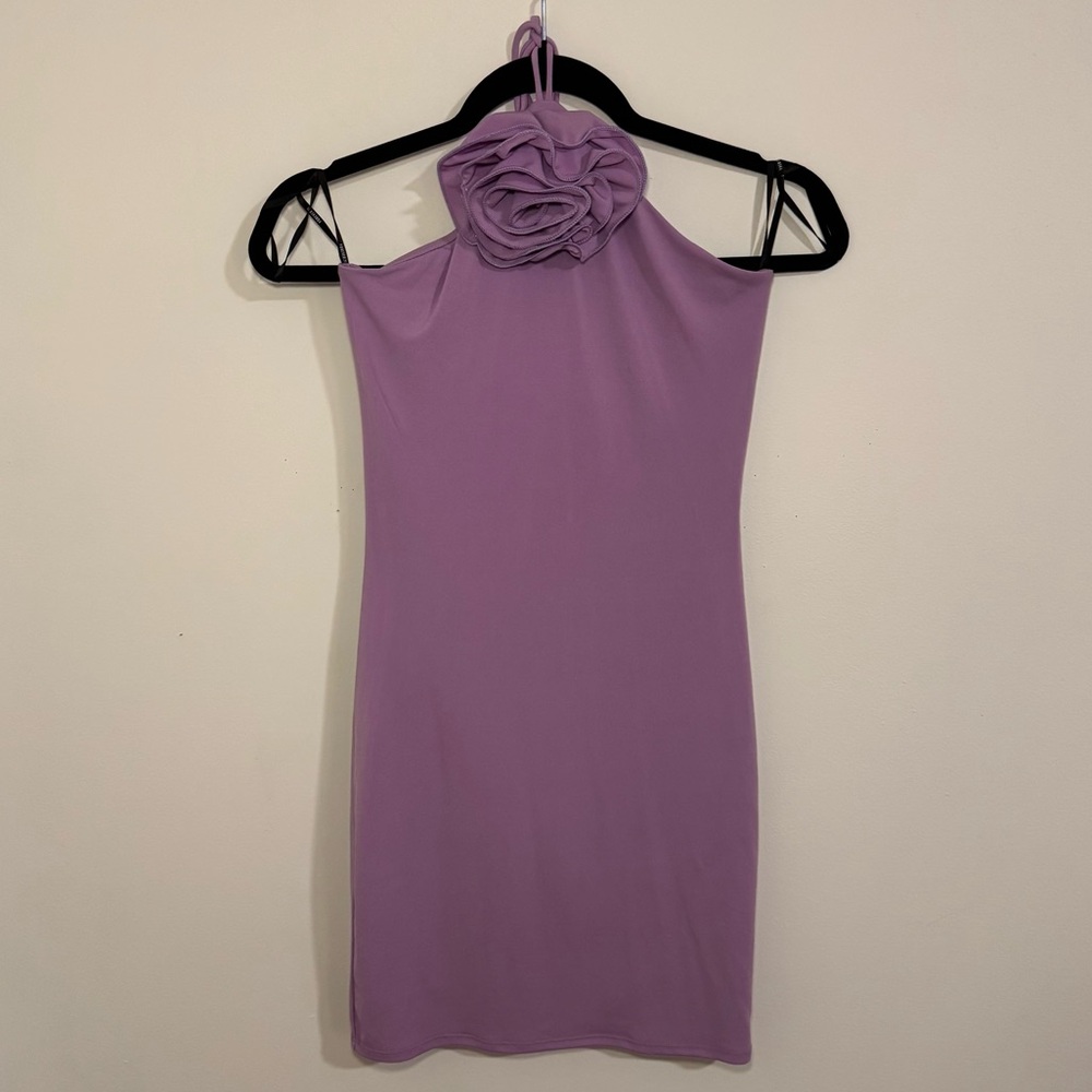 Forever 21 Purple Flower Bodycon Dress
